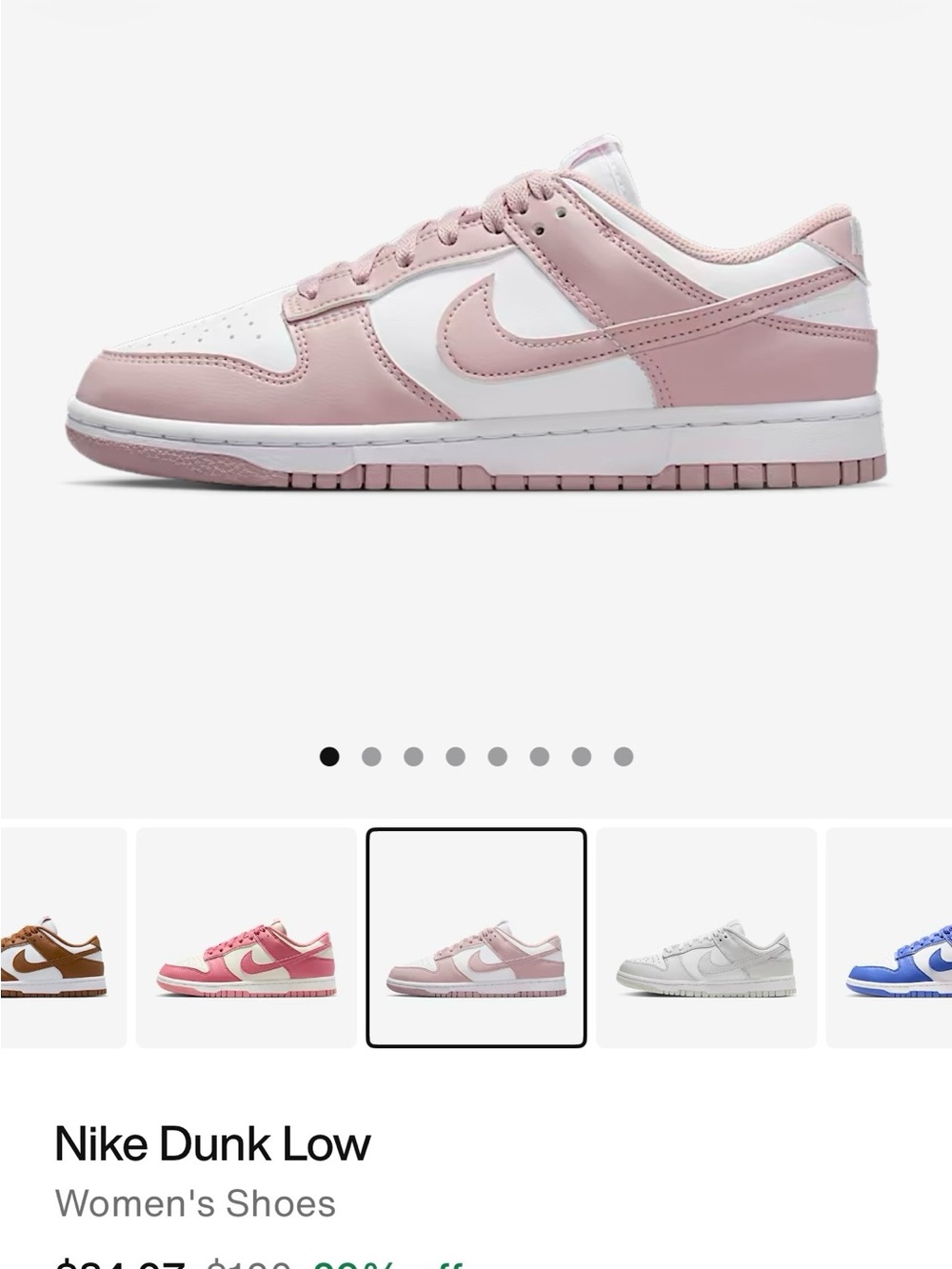 Nike Kids Dunk Low Pink and White Low-Top Sneakers